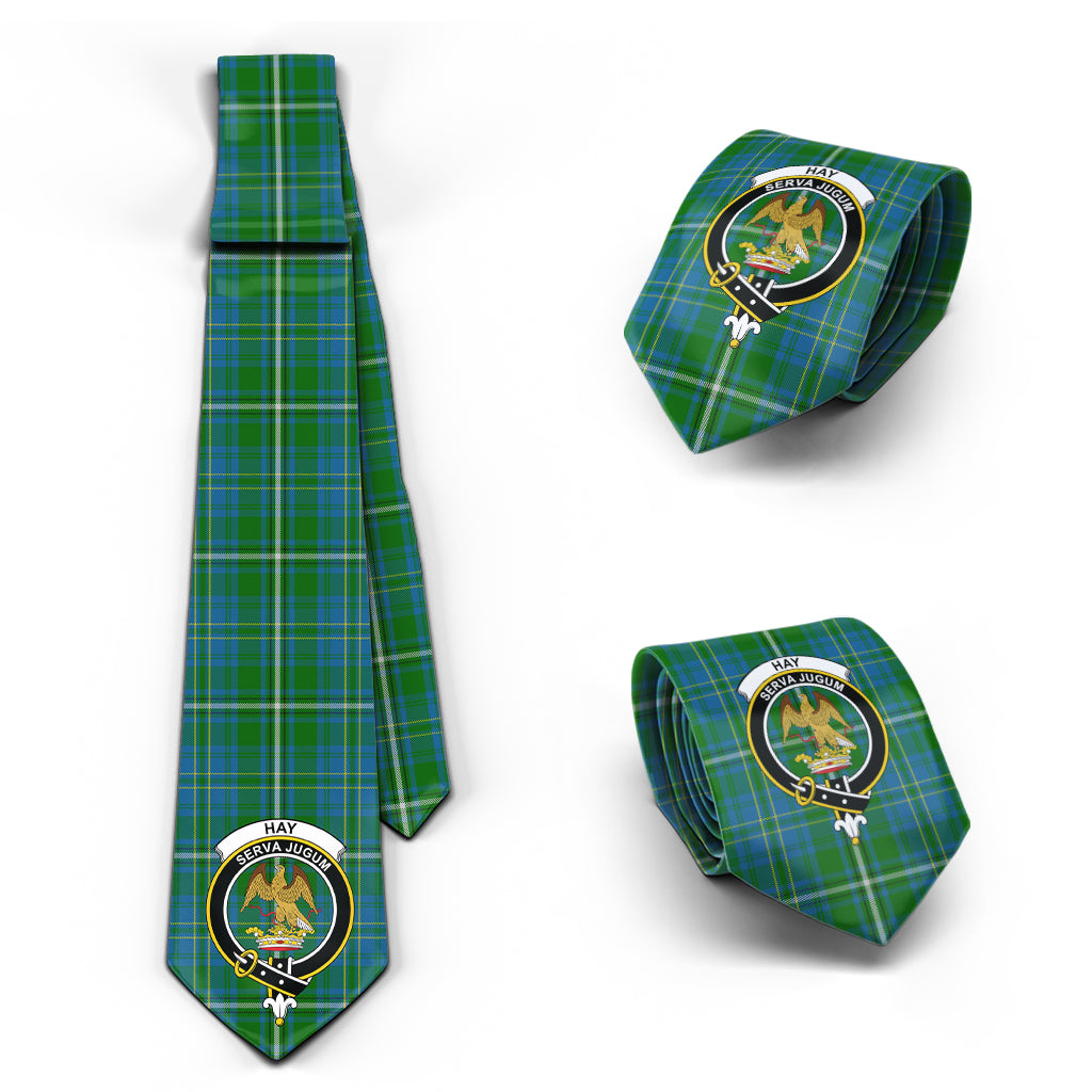 Hay Hunting Tartan Classic Necktie with Family Crest Necktie One Size - Tartan Vibes Clothing