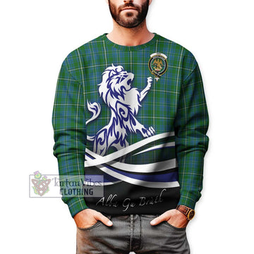 Hay Hunting Tartan Sweatshirt with Alba Gu Brath Regal Lion Emblem