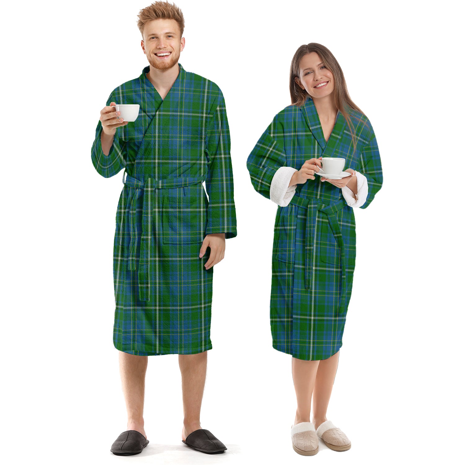 Hay Hunting Tartan Bathrobe Unisex S - Tartan Vibes Clothing