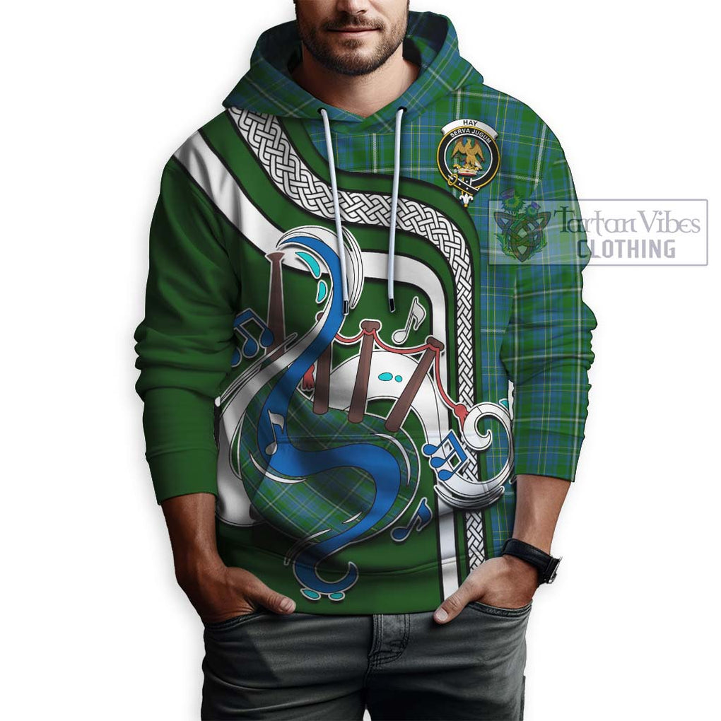 Hay Hunting Tartan Hoodie with Epic Bagpipe Style Zip Hoodie - Tartanvibesclothing Shop