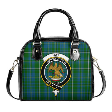 Hay Hunting Tartan Shoulder Handbags with Family Crest