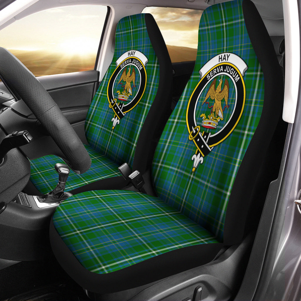 Hay Hunting Tartan Car Seat Cover with Family Crest One Size - Tartanvibesclothing