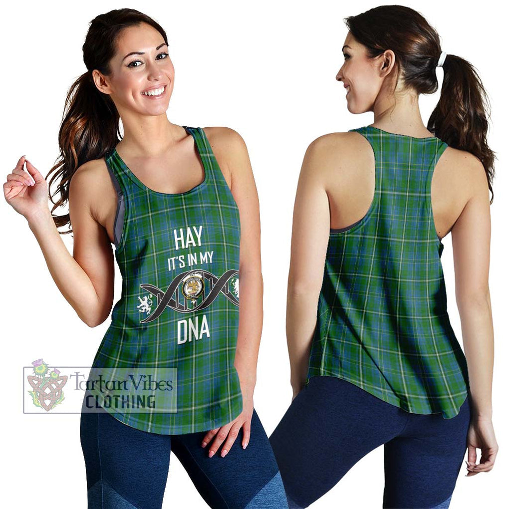 Hay Hunting Tartan Women's Racerback Tanks with Family Crest DNA In Me Style 4XL - Tartanvibesclothing Shop