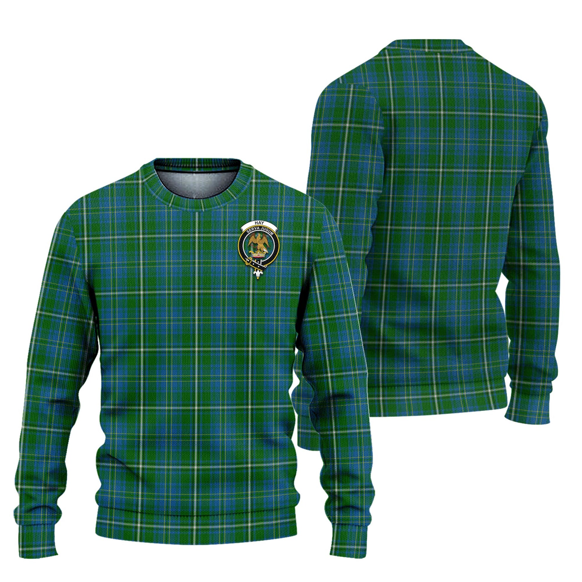 Hay Hunting Tartan Knitted Sweater with Family Crest Unisex - Tartanvibesclothing