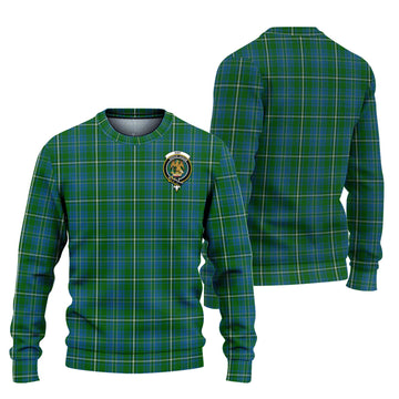 Hay Hunting Tartan Ugly Sweater with Family Crest