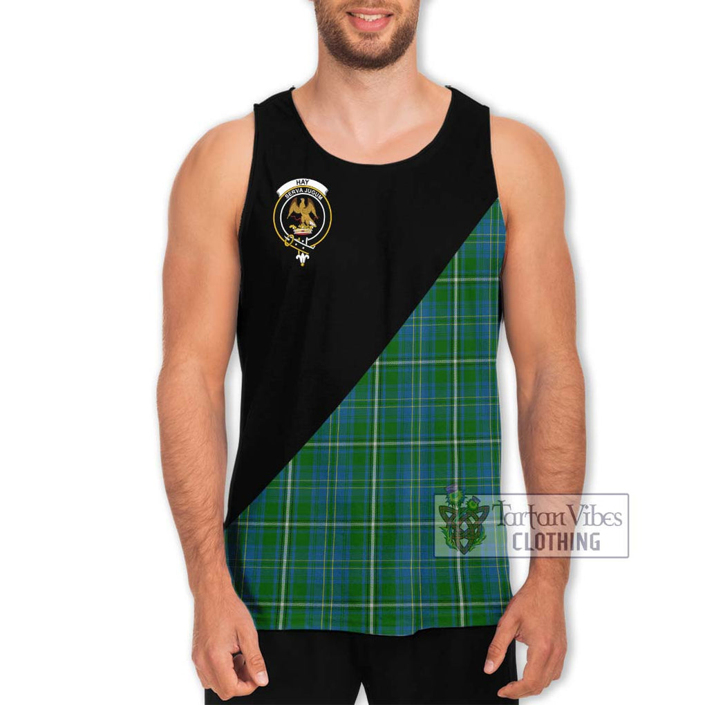 Hay Hunting Tartan Men's Tank Top with Family Crest and Military Logo Style Men - Tartanvibesclothing Shop