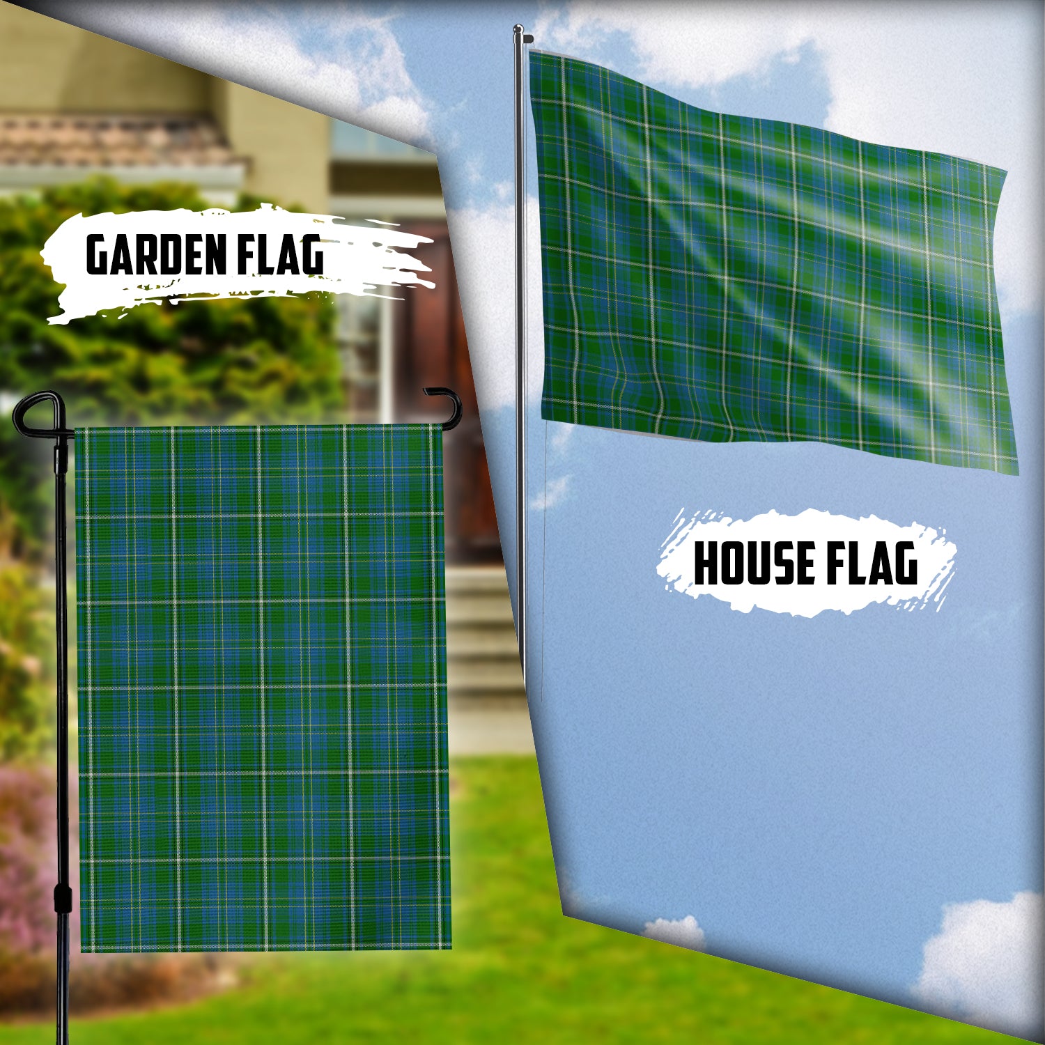 Hay Hunting Tartan Flag Garden Flag (Vertical) - Tartan Vibes Clothing