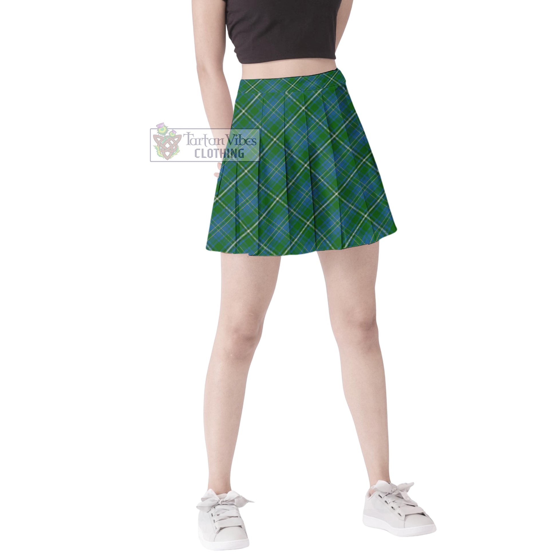 Tartan Vibes Clothing Hay Hunting Tartan Women's Plated Mini Skirt