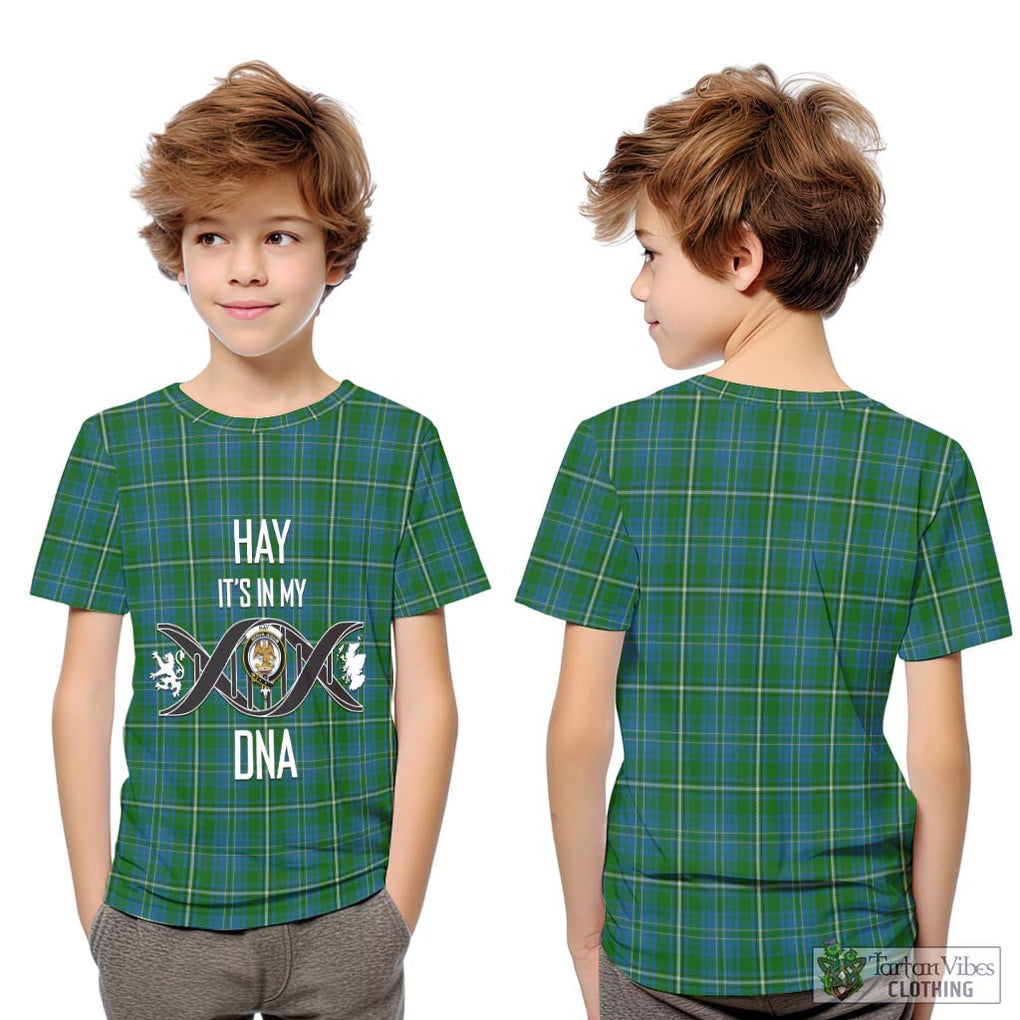 Hay Hunting Tartan Kid T-Shirt with Family Crest DNA In Me Style Youth XL Size14 - Tartanvibesclothing Shop