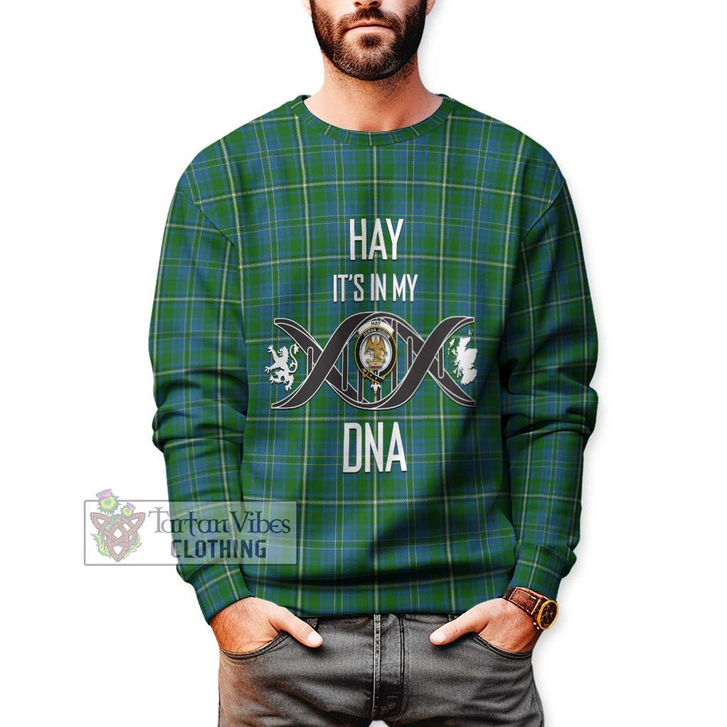 Hay Hunting Tartan Sweatshirt with Family Crest DNA In Me Style Unisex - Tartanvibesclothing Shop