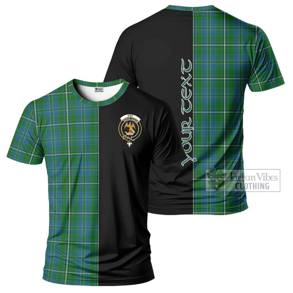 Hay Hunting Tartan T-Shirt with Family Crest and Half Of Me Style Kid's Shirt - Tartanvibesclothing Shop