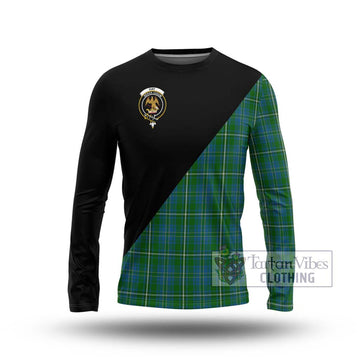 Hay Hunting Tartan Long Sleeve T-Shirt with Family Crest and Military Logo Style