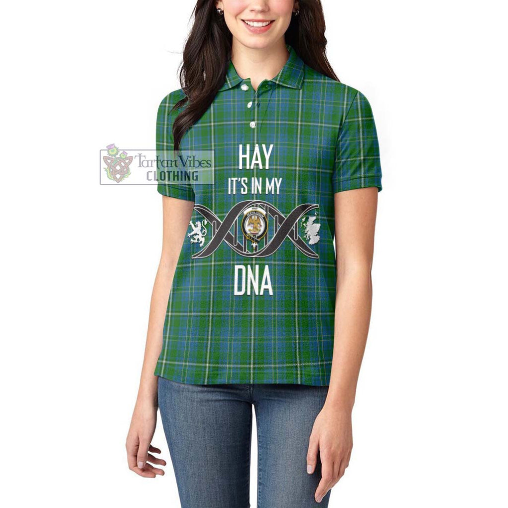 Hay Hunting Tartan Women's Polo Shirt with Family Crest DNA In Me Style Women - Tartanvibesclothing Shop