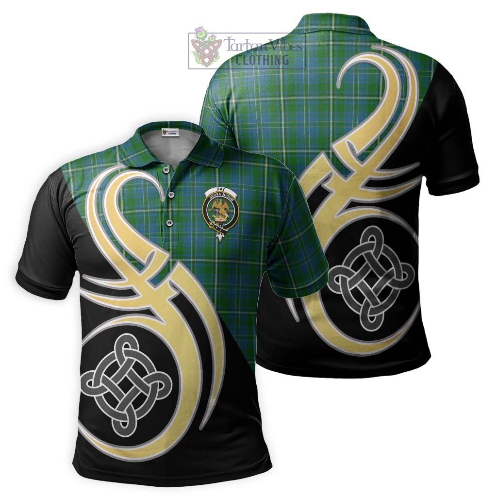 Hay Hunting Tartan Polo Shirt with Family Crest and Celtic Symbol Style Kid - Tartan Vibes Clothing