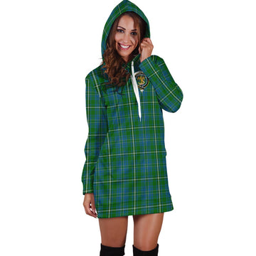 Hay Hunting Tartan Hoodie Dress with Family Crest