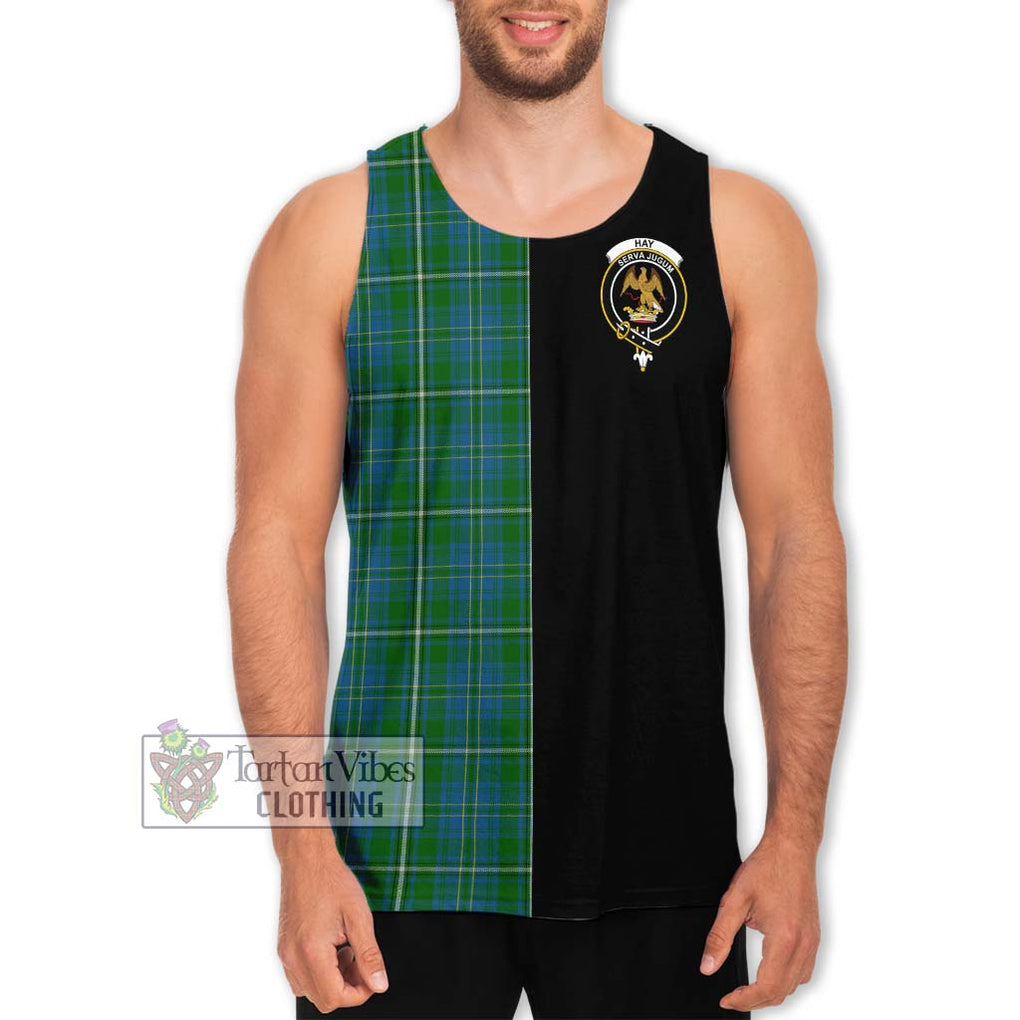 Hay Hunting Tartan Men's Tank Top with Family Crest and Half Of Me Style Men - Tartanvibesclothing Shop