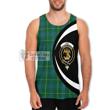 Hay Hunting Tartan Men's Tank Top with Family Crest Circle Style