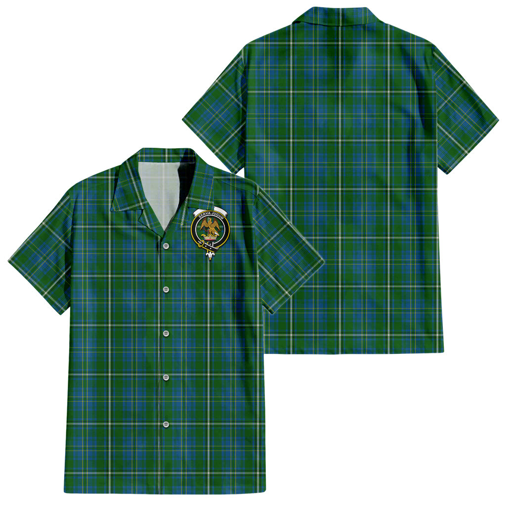 hay-hunting-tartan-short-sleeve-button-down-shirt-with-family-crest