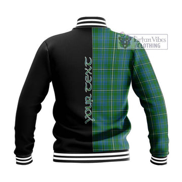 Hay Hunting Tartan Baseball Jacket with Family Crest and Half Of Me Style