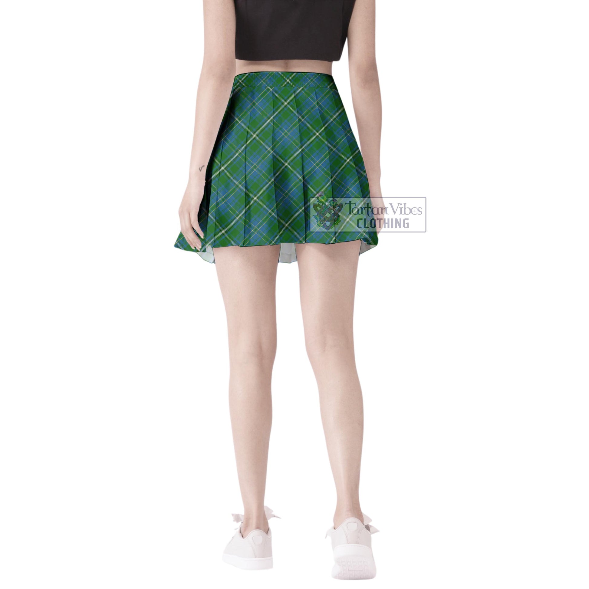 Tartan Vibes Clothing Hay Hunting Tartan Women's Plated Mini Skirt