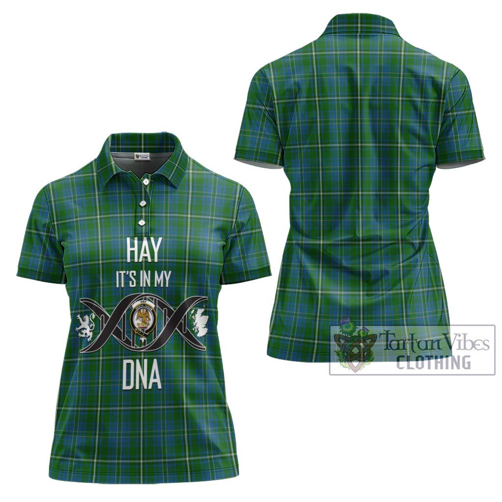 Hay Hunting Tartan Women's Polo Shirt with Family Crest DNA In Me Style - Tartanvibesclothing Shop