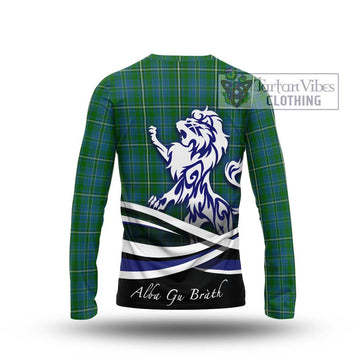 Hay Hunting Tartan Long Sleeve T-Shirt with Alba Gu Brath Regal Lion Emblem