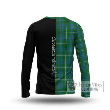 Hay Hunting Tartan Long Sleeve T-Shirt with Family Crest and Half Of Me Style