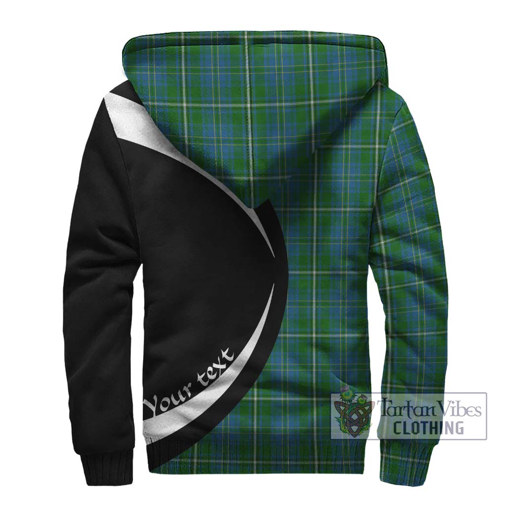 Hay Hunting Tartan Sherpa Hoodie with Family Crest Circle Style - Tartan Vibes Clothing