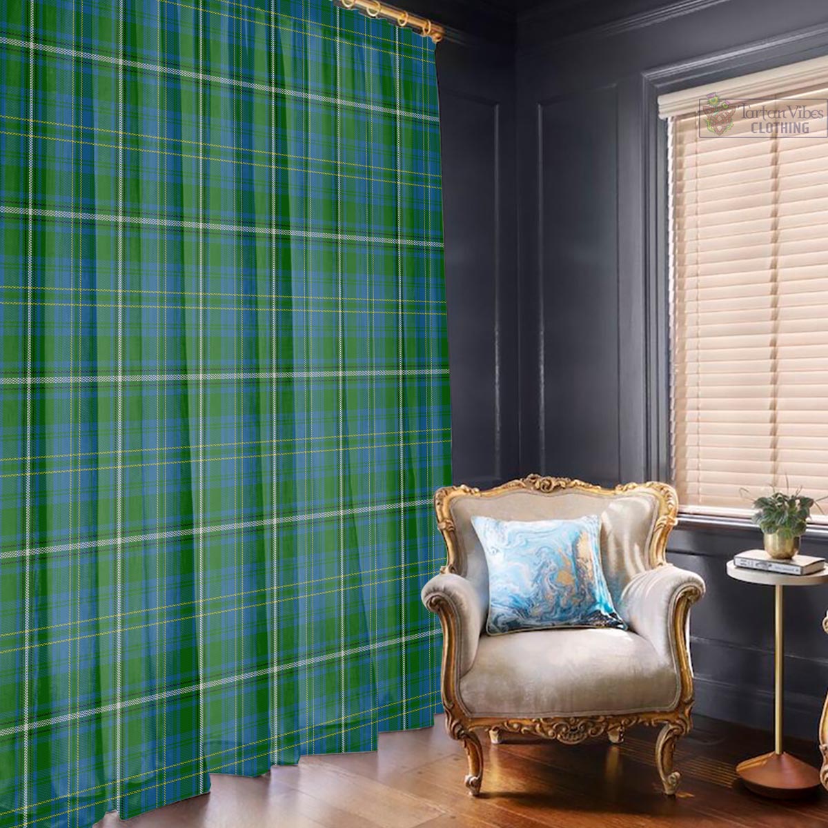 Hay Hunting Tartan Window Curtain