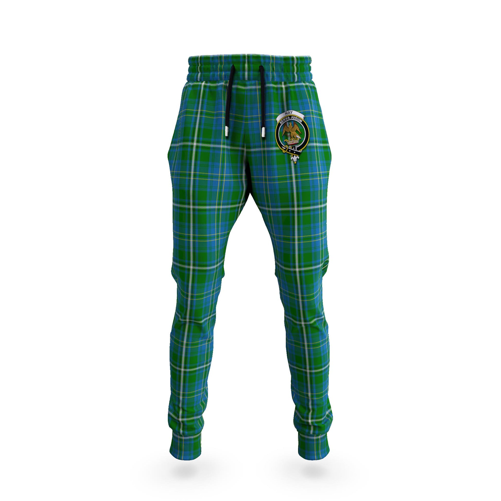 Hay Hunting Tartan Joggers Pants with Family Crest - Tartanvibesclothing