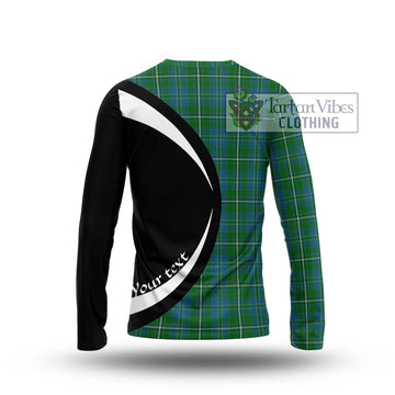 Hay Hunting Tartan Long Sleeve T-Shirt with Family Crest Circle Style