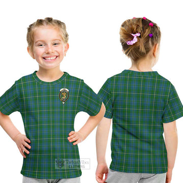 Hay Hunting Tartan Kid T-Shirt with Family Crest