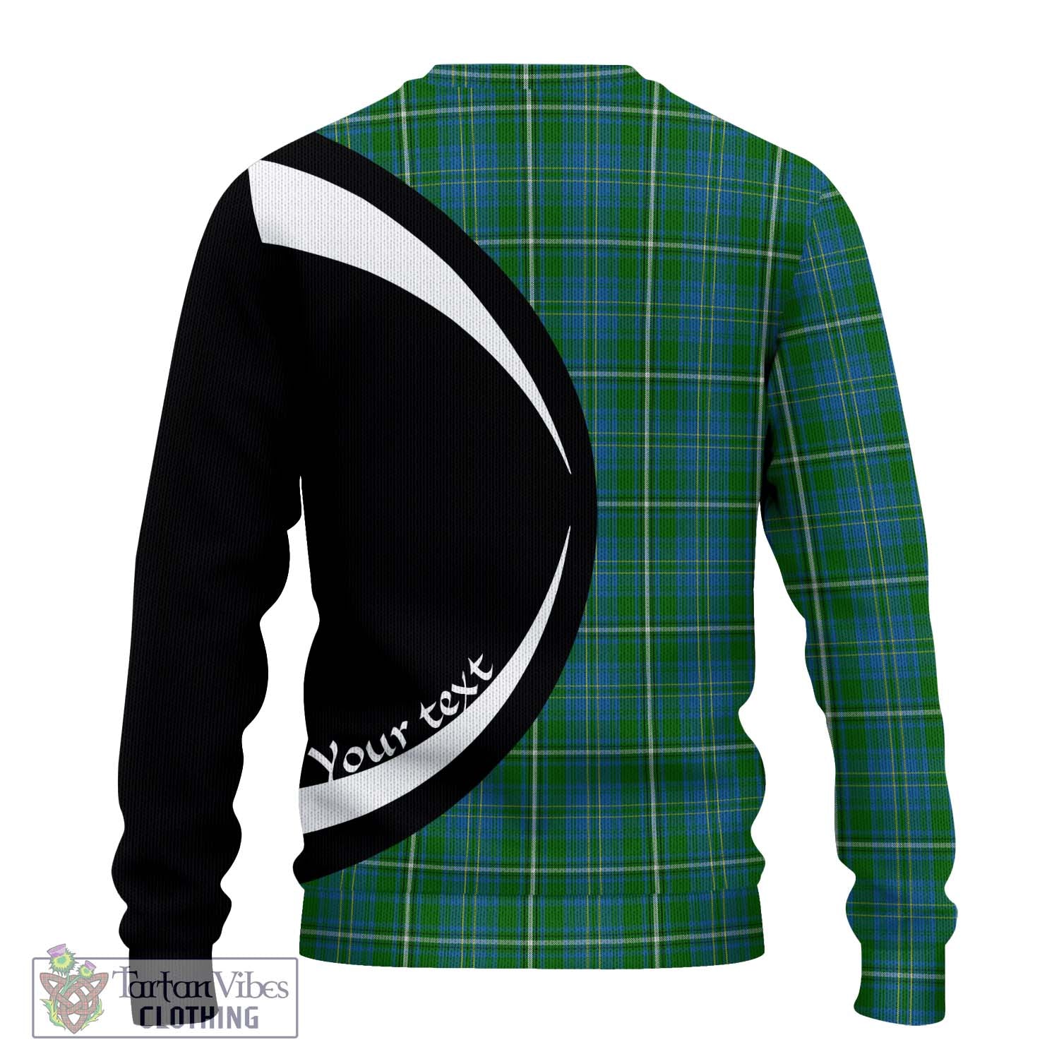 Hay Hunting Tartan Ugly Sweater with Family Crest Circle Style - Tartan Vibes Clothing