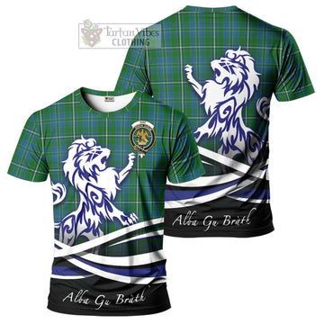 Hay Hunting Tartan Cotton T-shirt with Alba Gu Brath Regal Lion Emblem