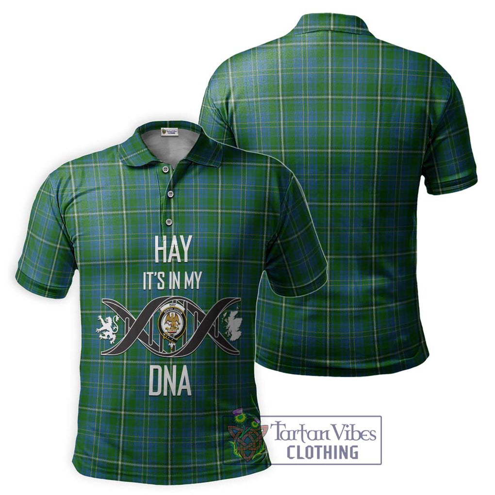 Hay Hunting Tartan Polo Shirt with Family Crest DNA In Me Style - Tartanvibesclothing Shop