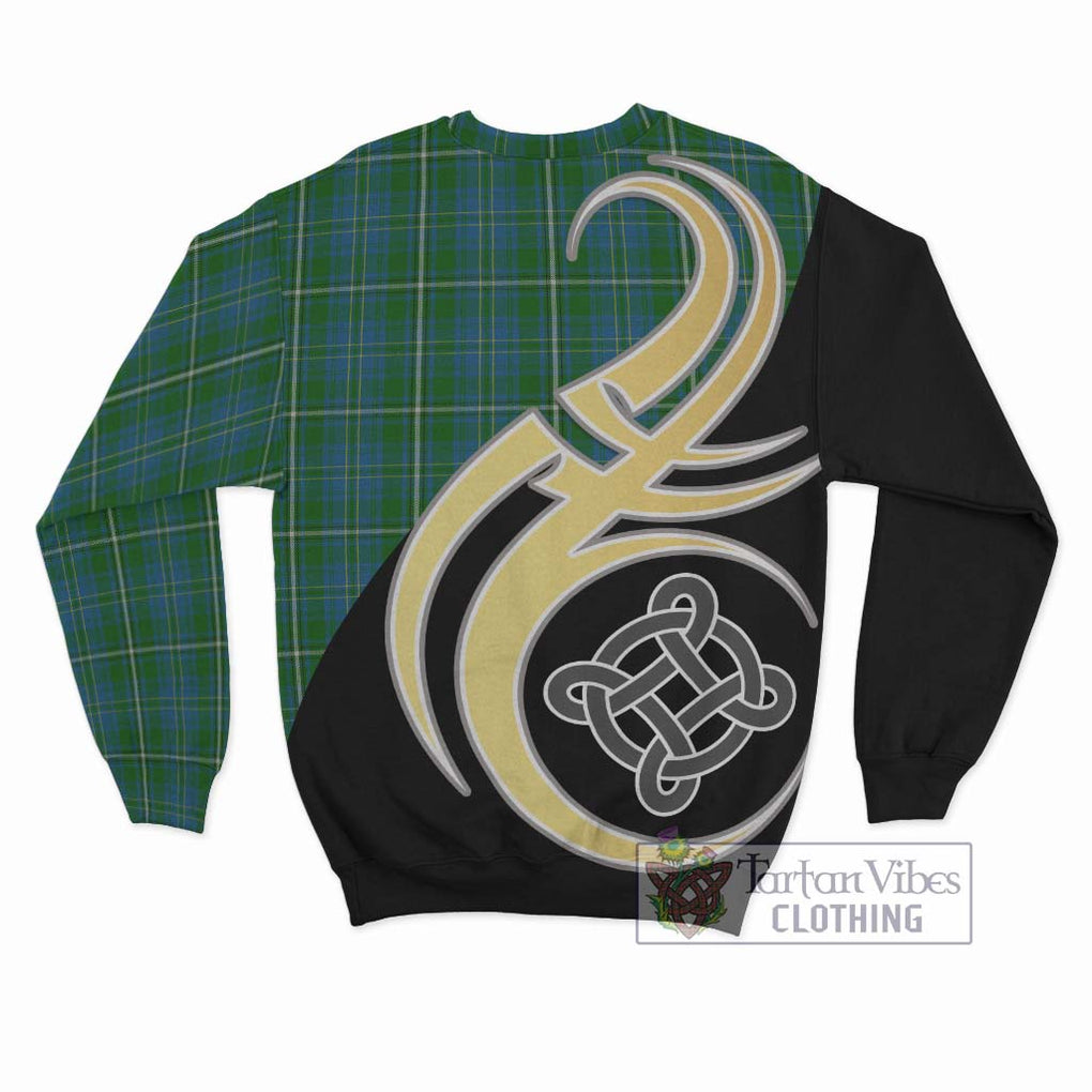 Hay Hunting Tartan Sweatshirt with Family Crest and Celtic Symbol Style - Tartan Vibes Clothing