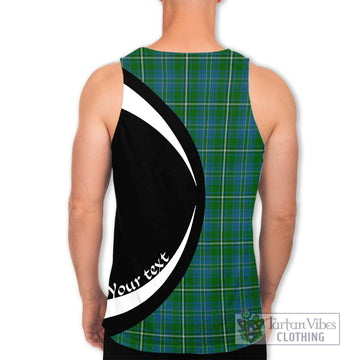 Hay Hunting Tartan Men's Tank Top with Family Crest Circle Style