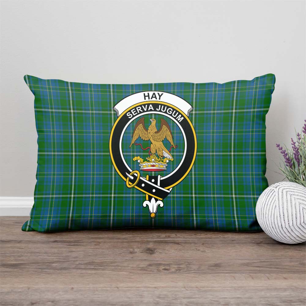 Hay Hunting Tartan Pillow Cover with Family Crest Rectangle Pillow Cover - Tartanvibesclothing