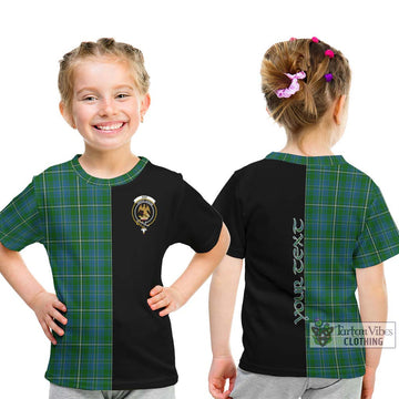 Hay Hunting Tartan Kid T-Shirt with Family Crest and Half Of Me Style