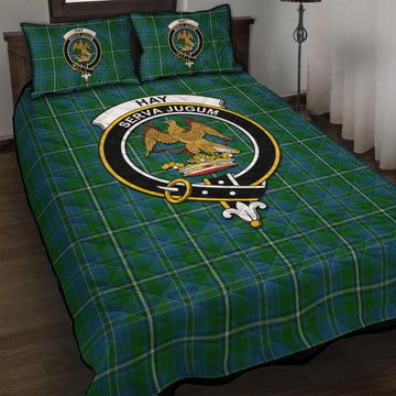 Hay Hunting Tartan Quilt Bed Set with Family Crest