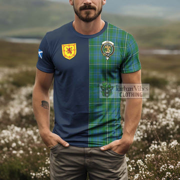 Hay Hunting Tartan T-Shirt Alba with Scottish Lion Royal Arm Half Style