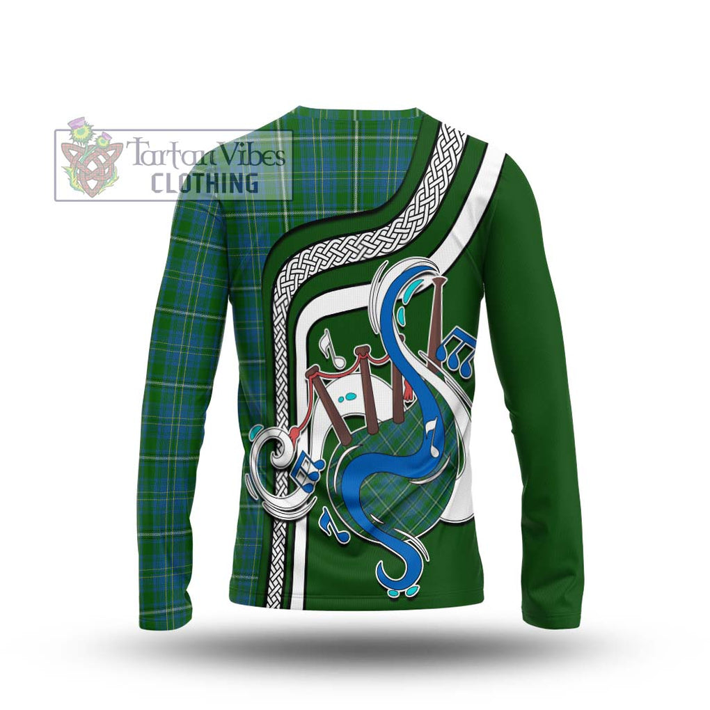 Tartan Vibes Clothing Hay Hunting Tartan Long Sleeve T-Shirt with Epic Bagpipe Style