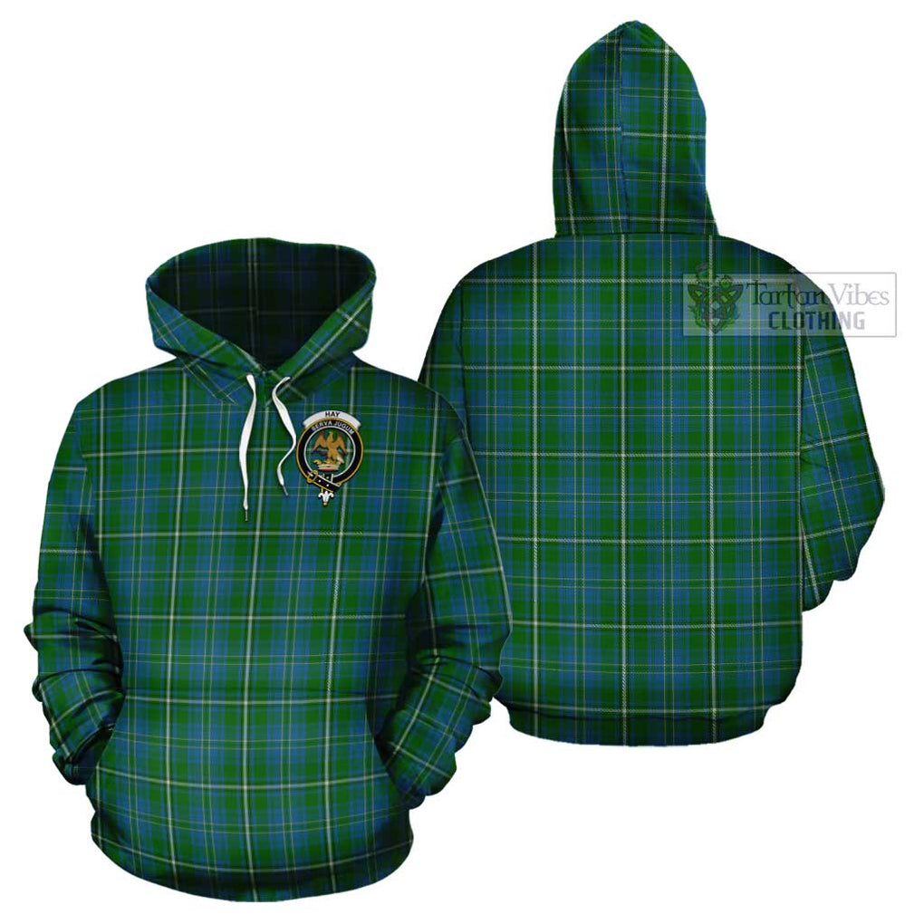 Hay Hunting Tartan Cotton Hoodie with Family Crest Pullover Hoodie - Tartan Vibes Clothing