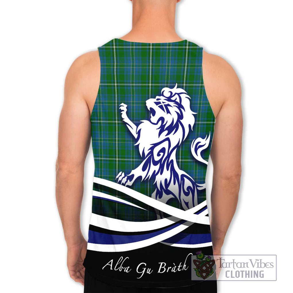 Hay Hunting Tartan Men's Tank Top with Alba Gu Brath Regal Lion Emblem - Tartanvibesclothing Shop