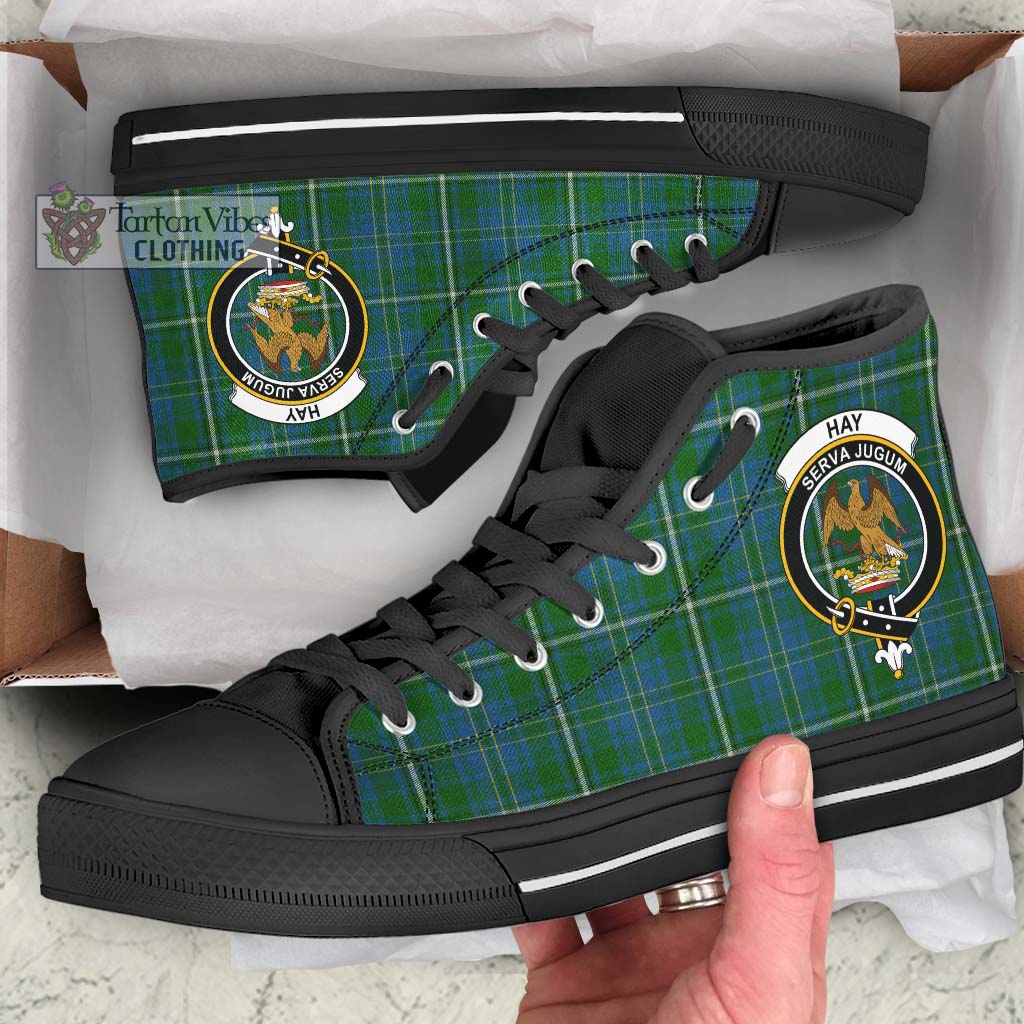 Tartan Vibes Clothing Hay Hunting Tartan High Top Shoes with Family Crest