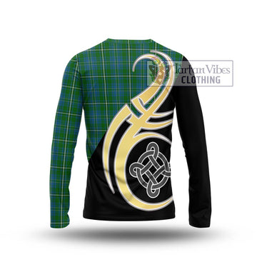 Hay Hunting Tartan Long Sleeve T-Shirt with Family Crest and Celtic Symbol Style