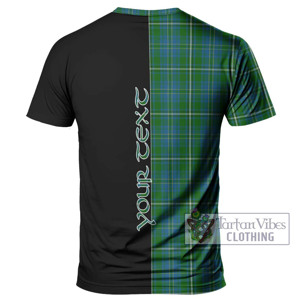 Hay Hunting Tartan T-Shirt with Family Crest and Half Of Me Style - Tartanvibesclothing Shop