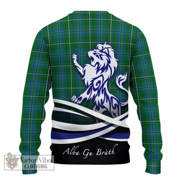 Hay Hunting Tartan Ugly Sweater with Alba Gu Brath Regal Lion Emblem