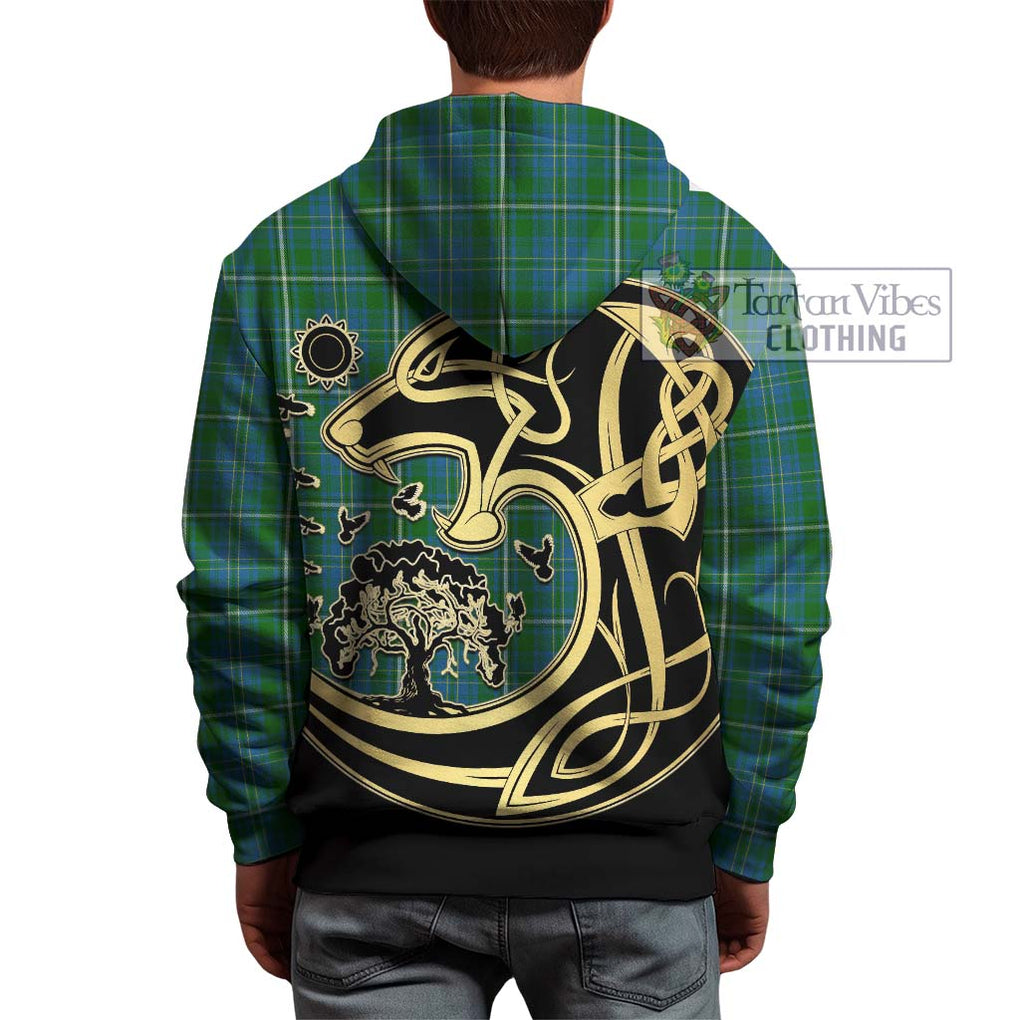 Hay Hunting Tartan Hoodie with Family Crest Celtic Wolf Style - Tartan Vibes Clothing