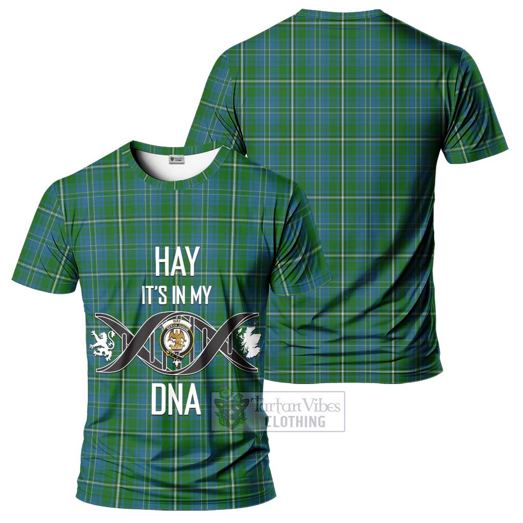 Hay Hunting Tartan T-Shirt with Family Crest DNA In Me Style - Tartan Vibes Clothing